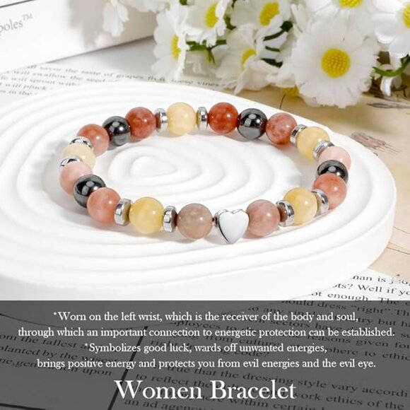 Handmade Teacher Appreciation Natural Gemstones Bracelet for Women - Picture 4 of 6
